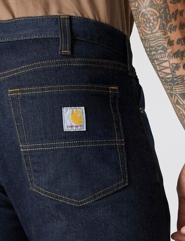 بنطلون جينز Carhartt متين ومرن للرجال بقصة مستقيمة و5 جيوب مدبب in Saudi Arabia