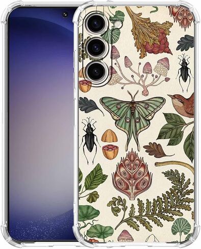 حالة من Samsung Galaxy S23 مع تصميم الفن النباتي ، ونمط عث الفطر الفقري الجمالي ، وغطاء هاتف TPU الناعم ، 6.1 "(العث ، S23) in Kuwait