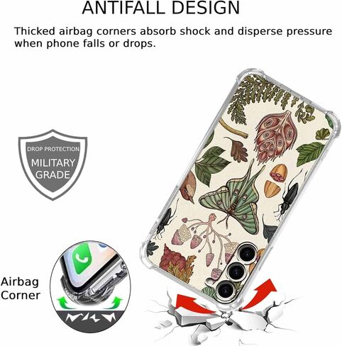 حالة من Samsung Galaxy S23 مع تصميم الفن النباتي ، ونمط عث الفطر الفقري الجمالي ، وغطاء هاتف TPU الناعم ، 6.1 "(العث ، S23) in Kuwait