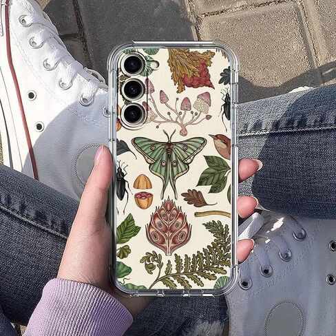 حالة من Samsung Galaxy S23 مع تصميم الفن النباتي ، ونمط عث الفطر الفقري الجمالي ، وغطاء هاتف TPU الناعم ، 6.1 "(العث ، S23) in Kuwait