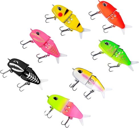 7Pack Mini Glide Bait, Raptor Glide Bait, Swimbait Fishing Lures for Freshwater and Saltwater, Amazing Fishing Gear Present for Family in Saudi Arabia
