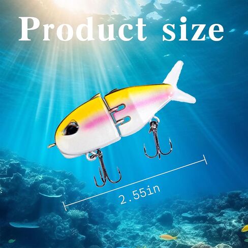 7Pack Mini Glide Bait, Raptor Glide Bait, Swimbait Fishing Lures for Freshwater and Saltwater, Amazing Fishing Gear Present for Family in Saudi Arabia
