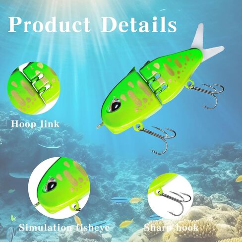 7Pack Mini Glide Bait, Raptor Glide Bait, Swimbait Fishing Lures for Freshwater and Saltwater, Amazing Fishing Gear Present for Family in Saudi Arabia