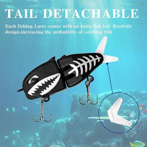 7Pack Mini Glide Bait, Raptor Glide Bait, Swimbait Fishing Lures for Freshwater and Saltwater, Amazing Fishing Gear Present for Family in Saudi Arabia