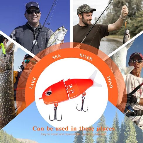 7Pack Mini Glide Bait, Raptor Glide Bait, Swimbait Fishing Lures for Freshwater and Saltwater, Amazing Fishing Gear Present for Family in Saudi Arabia