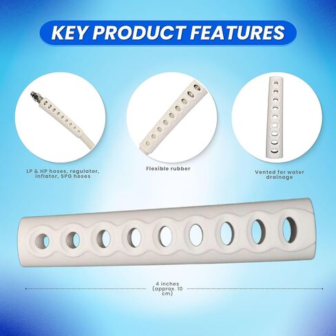 Scuba Choice Scuba Diving 4" Long Vented Regulator Hose Protector, Black in Kuwait