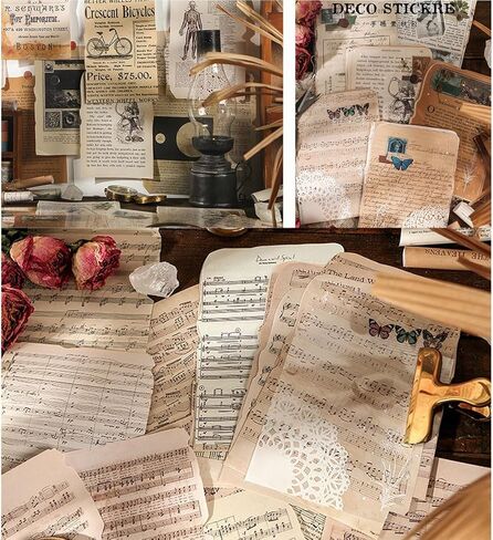 75 ورقة سجل القصاصات ورقة لوازم اليوازم مجلة خمر 4.7x6.7inch مجموعات حرفية فنية للمجلات الرصاص in Kuwait