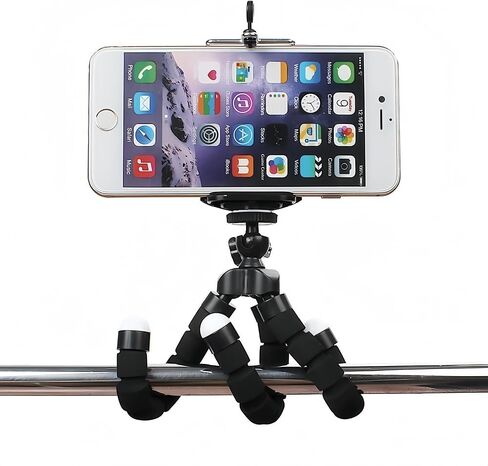 Phone Tripod, Extendable Tripod Stand with Holder for Phone Camera Video Recording in Saudi Arabia