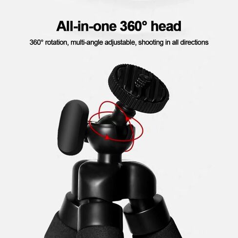 Phone Tripod, Extendable Tripod Stand with Holder for Phone Camera Video Recording in Saudi Arabia