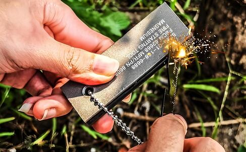 Magnesium Fire Starter Waterproof Fire Steel Pouch for Camping, Hiking, Hunting, Backpacking,Outdoor Survival fire Striker kit in Saudi Arabia
