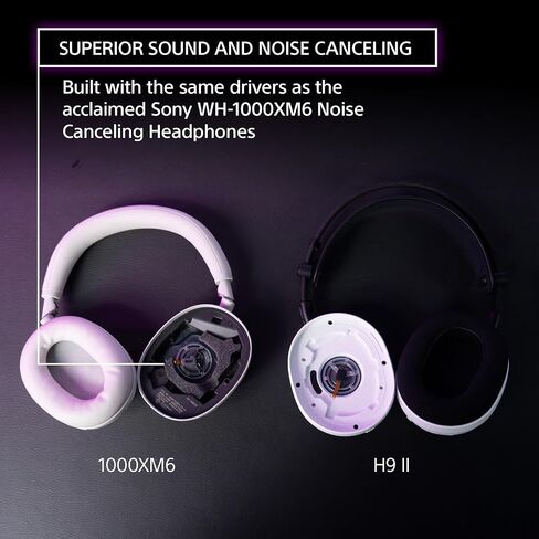 Sony Inzone H9 II اللاسلكي إلغاء الضوضاء ، سماعات رأس ألعاب ، وسائق WH-1000XM6 ، والوزن الخفيف ، والرائحة الكاروية القابلة للفصل ، 2.4 جيجا هرتز وبلوتوث ، حالة ناعمة ، للكمبيوتر الشخصي ، PS5 ، التبديل ، والهاتف المحمول ، الأسود ، الأسود in Saudi Arabia