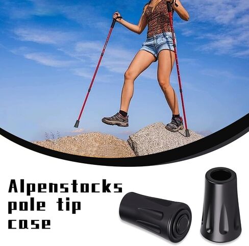 8Pcs Walking Stick Tips, Trekking Pole Tip, Walking Cane Tips Replacement Rubber Tips, Hiking Stick Accessory, Fits Most Standard Hiking Pole (11mm Hole Diameter). in Saudi Arabia