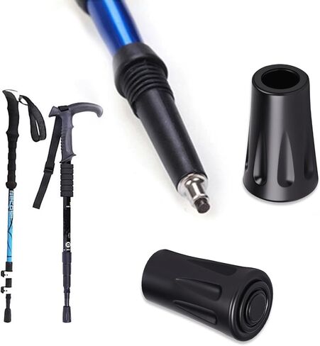 8Pcs Walking Stick Tips, Trekking Pole Tip, Walking Cane Tips Replacement Rubber Tips, Hiking Stick Accessory, Fits Most Standard Hiking Pole (11mm Hole Diameter). in Saudi Arabia
