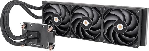 Thermaltake AW360 Liquid Cooler; Intel LGA 4677 - AMD sTR5/SP6; 360mm Radiator; 3x120mm 500~2000rpm PWM Toughfan Pro; Nickel-Plated Copper Block; Black; CL-W450-PL12BL-A in Saudi Arabia