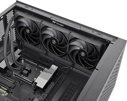 Thermaltake AW360 Liquid Cooler; Intel LGA 4677 - AMD sTR5/SP6; 360mm Radiator; 3x120mm 500~2000rpm PWM Toughfan Pro; Nickel-Plated Copper Block; Black; CL-W450-PL12BL-A in Saudi Arabia