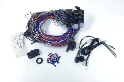 Universal 12V 24 Circuit 12 Fuse Wiring Harness Wire Kit V8 RAT HOT ROD GM in Saudi Arabia