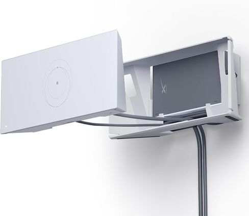 Spigen Wall Mount Designed for Starlink Gen 3 with Cable Organizer Tie, Caddy, Starlink Standard V3 2 in 1 Mesh Router Power Supply Mounting Kit, Wall Holder Stand STL310 - White in Saudi Arabia