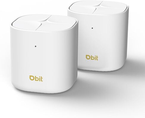 DBIT AX1800 WIFI 6 نظام Wi-Fi بالكامل ، تغطية مزدوجة النطاق تصل إلى 6500 قدم مربع و 150 جهازًا ، يحل محل جهاز التوجيه اللاسلكي والموسع (D-MAX5 ، 3 عبوات ، 6 جيجابت إيثرنت في المجموع) in Kuwait