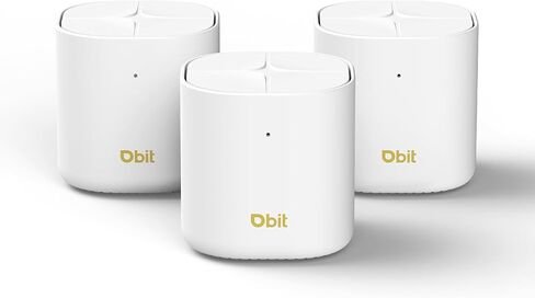 DBIT AX1800 WIFI 6 نظام Wi-Fi بالكامل ، تغطية مزدوجة النطاق تصل إلى 6500 قدم مربع و 150 جهازًا ، يحل محل جهاز التوجيه اللاسلكي والموسع (D-MAX5 ، 3 عبوات ، 6 جيجابت إيثرنت في المجموع) in Kuwait