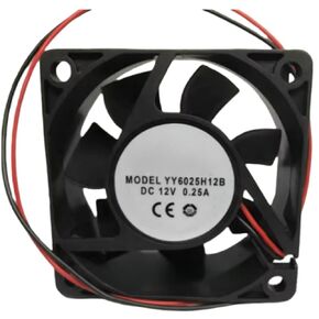 YY6025H12B Fan 6CM for 12V 0.25A 6025 60X60X25MM 2-Wire Cooling Fan in Saudi Arabia
