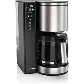 Hamilton Beach 14 Cup Coffee Coffee Maker مع سهولة قياس الفلتر القابل لإعادة الاستخدام ، 70 أوقية قابلة للإزالة. خزان المياه والفولاذ الأسود واللالباس المقاوم للصدأ in Kuwait
