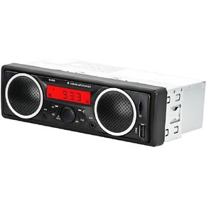 Bluetooth Steroooth Stereo Single Din ، 1 DIN 12V-24V سيارة مع اثنين من مكبرات الصوت المدمجة ، مشغل الوسائط المتعددة Audio Car FM مع منفذ بطاقة UX-in TF UXB in Saudi Arabia