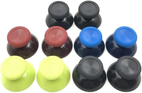 YANHAO [Video Game Parts] 20pcs for Xbox ONE S Elite Limited Edition 3D Analog Thumb Stick Thumbsticks Caps Joystick Grips Compatible for PS4 Controller [Replace] (Color : Black-B) in Saudi Arabia