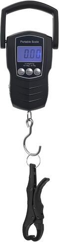 Digital Fish Scale, 75KG （165LB） Professional Fishing Scale Luggage Scale & Fish Lip Gripper Set with 5FT Tape Measure (with A Lip GRIPER) in Saudi Arabia