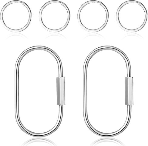 2.52 × 1.34 بوصة 2 PCS سلسلة مفاتيح قفل المسمار النحاس مع 4 حلقات ، شريحة النحاس المسمار القفل المقطع مفتاح سلسلة مفاتيح حلقة دائمة البسيطة الحامل النحاس النحاس- مفتاح الحلقة Simple Carke-keykain للرجال النساء ، in Saudi Arabia