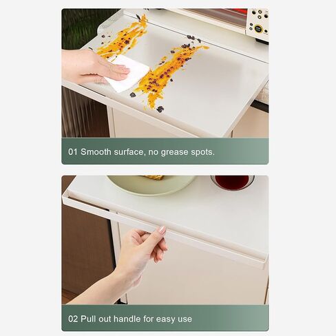 Sliding Tray Sliding Tray Mat for Coffee Maker, Carbon Steel Coffee Machine Tray, Space Saving Coffee Maker Slider, Countertop Moving Slider for Air Fryer, Blender, Stand Mixer in Saudi Arabia