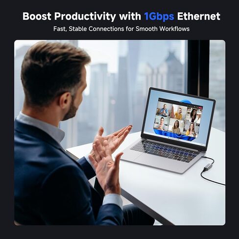 Cable Matters USB C to Ethernet Adapter, Gigabit Ethernet to USB C Network Adapter for 1000Mbps, Compatible with MacBook Pro, iPhone 16 Pro/Max, iPad Pro, Dell XPS, Surface, and More in Saudi Arabia