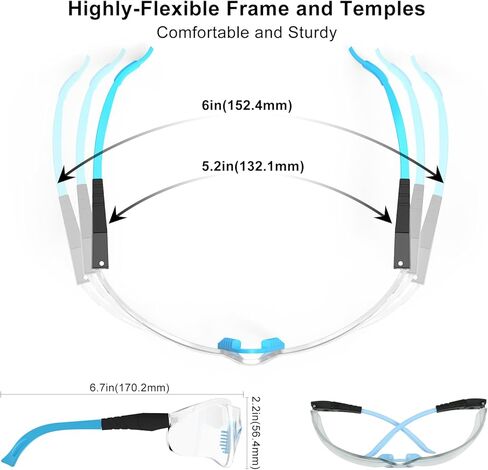 xaegistac Shooting Glasses Anti-fog Shooting Range Eye Protection, Adjustable Safety Glasses with Zipper Hard Case in Kuwait
