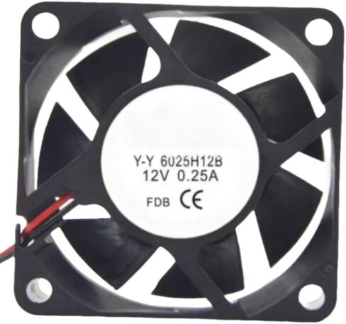YY6025H12B مروحة 6 سم لمدة 12 فولت 0.25A 6025 60x60x25mm 2- سلك مروحة التبريد in Saudi Arabia