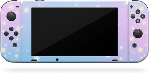 Tacky Design BlueClouds Skin for Nintendo Switch OLED Skin - Vinyl 3M Nintendo Switch OLED Stickers Set - Cute Moon Switch OLED Skin for Console, Dock, Joy Con Wrap - Decal Full Wrap in Kuwait