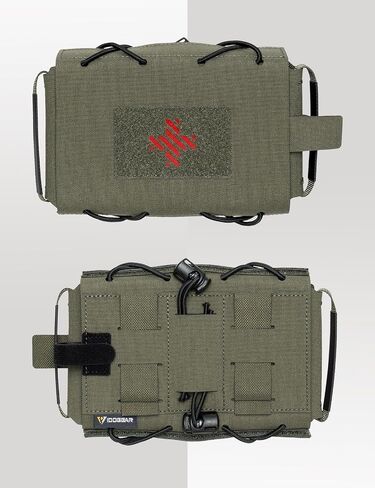 IDOGEAR Tactical IFAK Pouch Quick-Detach MOLLE Medic Pouches 2-Piece Emergency First Aid Kit with Handle 500D Nylon in Saudi Arabia