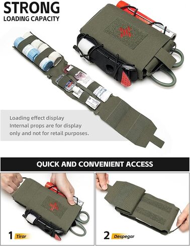 IDOGEAR Tactical IFAK Pouch Quick-Detach MOLLE Medic Pouches 2-Piece Emergency First Aid Kit with Handle 500D Nylon in Saudi Arabia