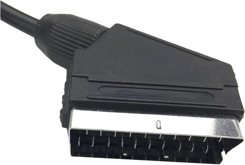Scart Cable RGB True 21-PIN Composite RGB Scart to Scart Cable for TV,Recorder, DVD Player, VCR, STB Scart AV Cable Lead Scart(Black) in Saudi Arabia