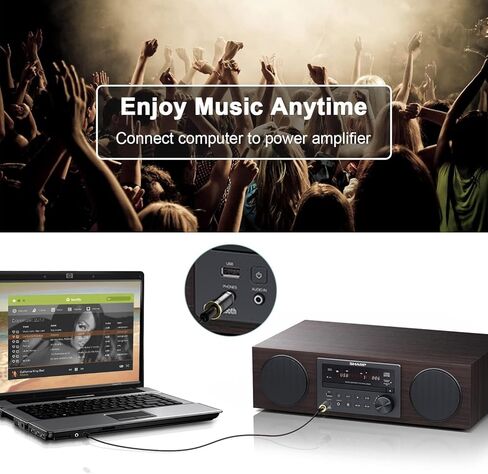 6.35 مم (1/4 بوصة) ذكر إلى 3.5 مم (1/8 بوصة) محول صوتية ستيريو الإناث لسماعات الغيتار أمبير ، الذهب مطلي 4 حزمة in Kuwait