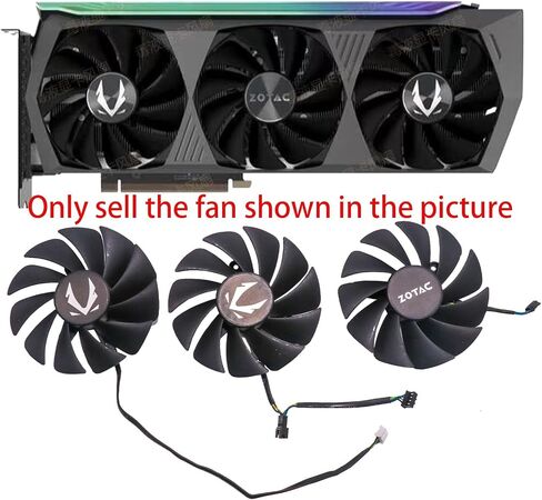 BestParts 87mm New Graphics Card Video Card Cooling Fan Replacement for ZOTAC RTX 3070ti 3080 3080ti 3090 AMP Holo/Trinity GA92S2U Silent Fan 42mm 4-pin in Saudi Arabia