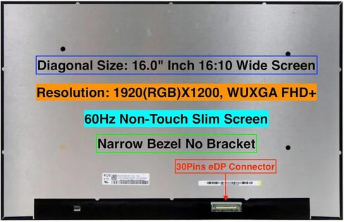 EMAJOR TECH استبدال الشاشة الجديدة لـ HP ELITEBOOK 860 G11 1920X1200 FHD+ LCD LED غير الملمس مع مجموعة من الأشرطة والأدوات (اعمل فقط مع طراز غير ملمس) in Saudi Arabia