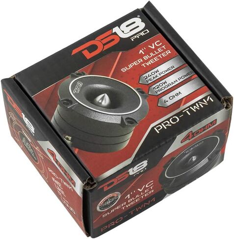 DS18 PRO -TWN1 - Titanium High Compression Neodymium Slim Super Bullet Twitter 1 "240W MAX 120W RMS مع بنيت مكبرات الصوت المتقاطعة هي الأفضل في سوق الصوت المحترف (متحدث واحد) (متجدد) in Kuwait