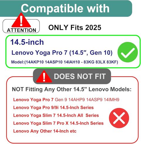 3 حزمة مصممة لعام 2025 New Lenovo Yoga Pro 7 & Yoga Pro 7i Aura Edition 14.5 inch (14Akp10 14asp10 14iah10 /83kg 83lx 83kf) حامي شاشة الكمبيوتر المحمول ، مضاد للوهج ومكافحة بصمات الأصابع (غير لامع) in Saudi Arabia