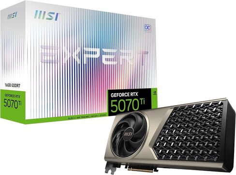 MSI Gaming RTX 5070 Ti 16G Expert OC Graphics Card (16GB GDDR7, 256-bit, Extreme Performance: 2588, DisplayPort x 3 2.1a, HDMI 2.1b, NVIDIA Blackwell Architecture) in Saudi Arabia