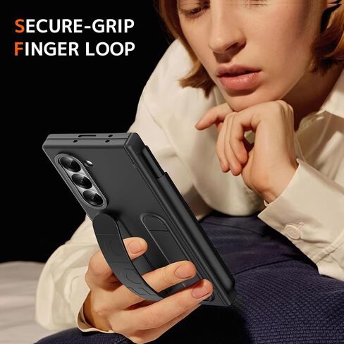 حزام Ninki لـ Samsung Galaxy Z Fold 7 علبة هاتف مع حامل القلم S & stylus ، Kickstand لطيف لـ Samsung Z Fold 7 غطاء حامل الإصبع ، غطاء حامي شاشة المفصلات Galaxy z 7 Case S Pen Women in Saudi Arabia