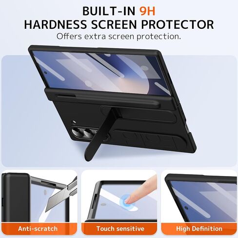 حزام Ninki لـ Samsung Galaxy Z Fold 7 علبة هاتف مع حامل القلم S & stylus ، Kickstand لطيف لـ Samsung Z Fold 7 غطاء حامل الإصبع ، غطاء حامي شاشة المفصلات Galaxy z 7 Case S Pen Women in Saudi Arabia