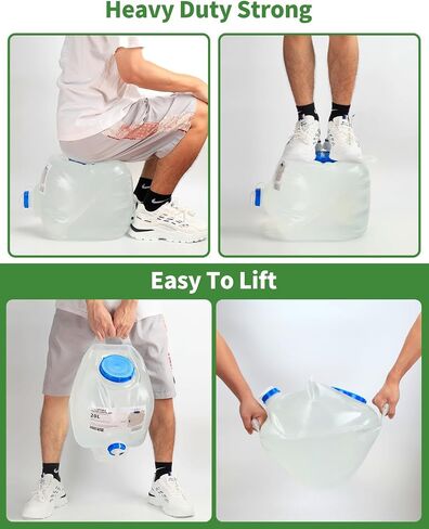 2 حزمة 5.3 جالون حاوية مياه مائية قابلة للطي مع حاوية مياه التخييم مع حنفية ، حاويات تخزين مياه ماء قابلة للطي قابلة للطي قابلة للطي. in Saudi Arabia