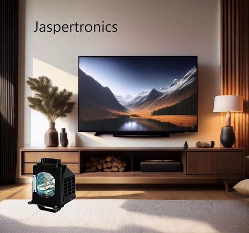 Jaspertronics ™ OEM LAMBING & HOUBLION FOR MITSUBISHI WD-65738 TV مع Philips Bulb Inside in Saudi Arabia