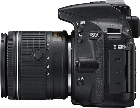 Nikon D5600 DSLR Camera with 18-55mm VR Lens + 32GB Card, Tripod, Case, and More (20pc Bundle) (Renewed) in Saudi Arabia