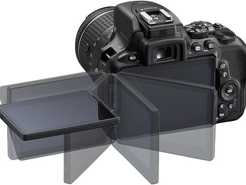 Nikon D5600 DSLR Camera with 18-55mm VR Lens + 32GB Card, Tripod, Case, and More (20pc Bundle) (Renewed) in Saudi Arabia