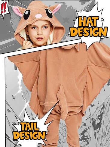 CANASOUR Unisex Halloween Kids Animal Onesie For Girls Anime Cosplay Costume Party Cosplay Pajamas in Kuwait